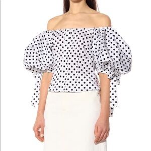 CAROLINE CONSTAS "NELLA" POLKA-DOT TOP